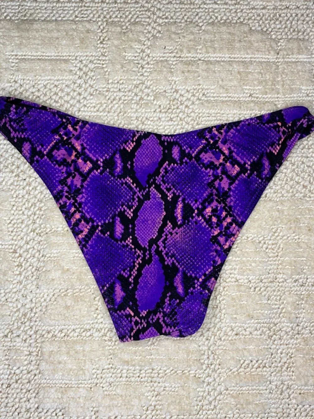 New Look Purple Snake Print Bikini Set – Size XS